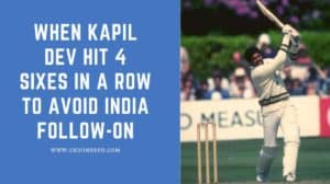Kapil Dev hitting 4 sixes in a row