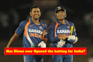 ms dhoni ever opened an innings before
