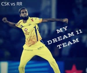 csk vs rr dream 11