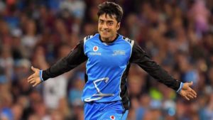 Image of Rashid Khan bowling in ODI