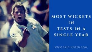 Most Wickets in Test Cricket in a single calendar year