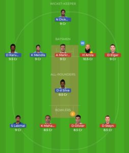 My Dream11 team for 1st Test SA vs SL
