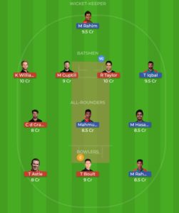 NZ vs BAN 1st ODI Dream11 team