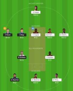 wi vs eng 2nd odi dream11 team