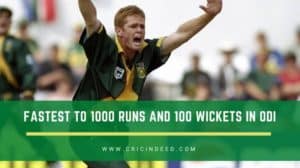 Fastest to 1000 Runs and 100 wickets in ODIs