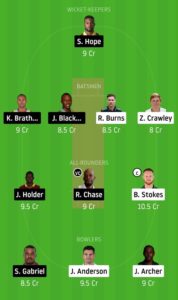 Dream XI team for ENG vs WI 2nd Test