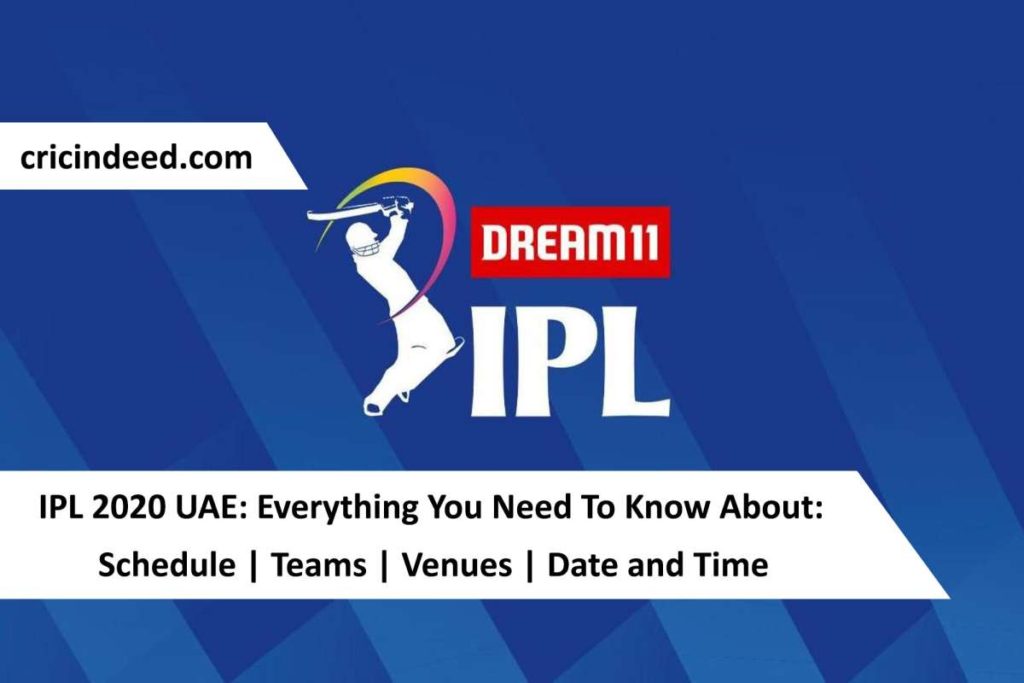 IPL 2020 Schedule, Teams, Venues, Date and time