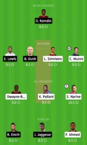 CPL Match 23 TKR vs SKNP Dream11 Team