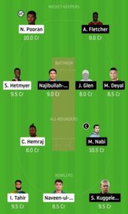 CPL SemiFinal 2 Guyana vs St Lucia Dream11 team