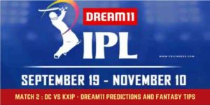 DC vs Kxip IPL 2020 Dream11 Tips and Fantasy Predictions