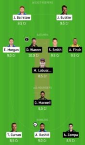 ENGLAND vs AUSTRALIA 1st ODI Dream11 Team