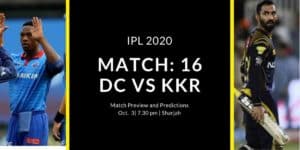 DC vs KKR Match PReview