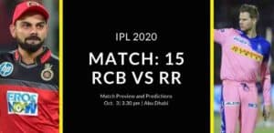 RCB vs RR Match preview