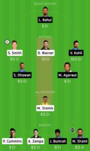 AUS vs IND 1st ODI Dream11 Team