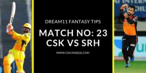 CSK vs SRH Fantasy Tips IPL 2021