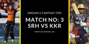 SRH vs KKR Dream11 Prediction