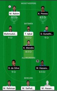 Dream11 Team 2 for Ban vs SL