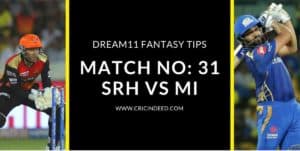 Sunrisers Hyderabad vs Mumbai INdians Fantasy predictions