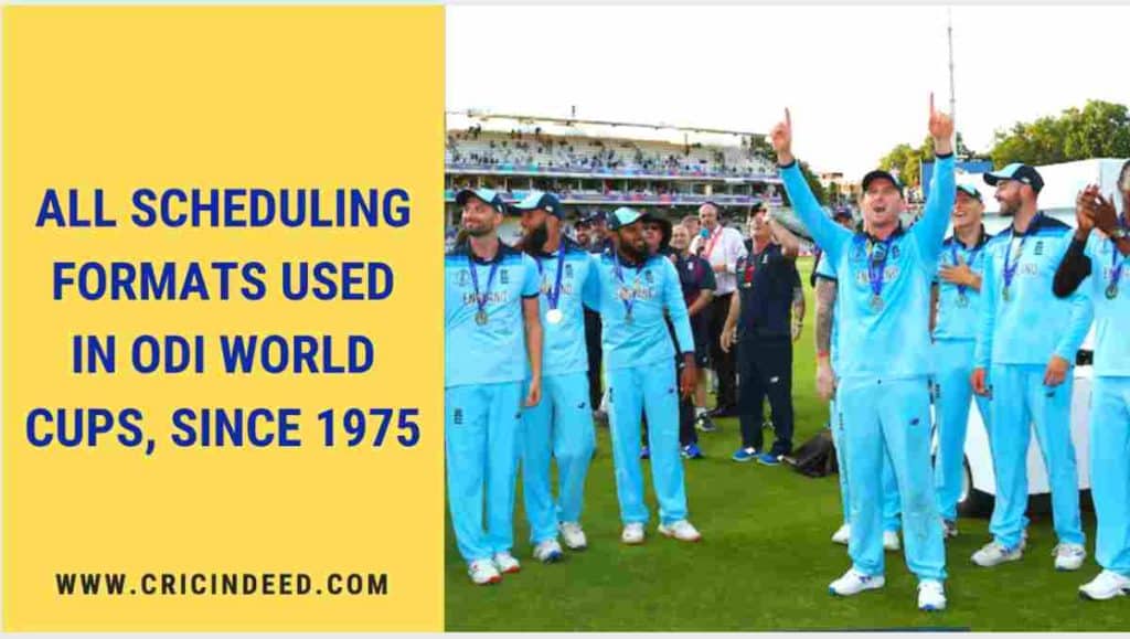 formats used in odi world cups