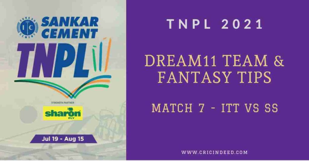 ITT vs SS Dream11 Predictions