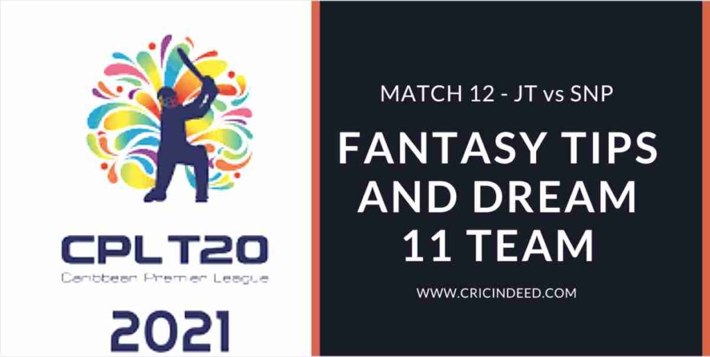 Jamaica Tallawahs vs St kitts and nevis Patriots match 12