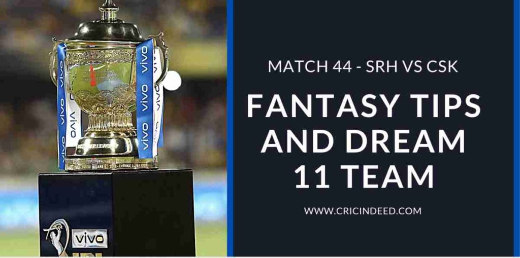 SRH VS CSK IPL 2021