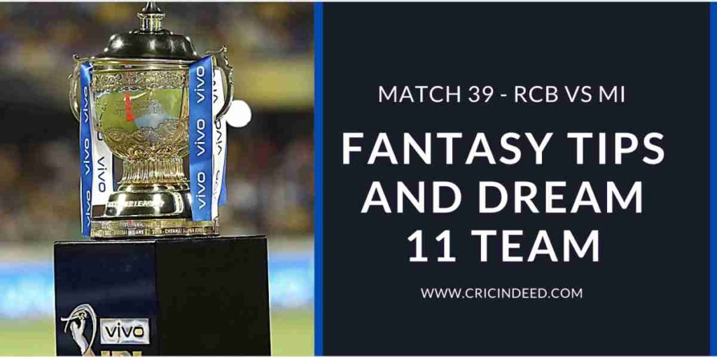 RCB vs MI Match 39 of IPL 2021