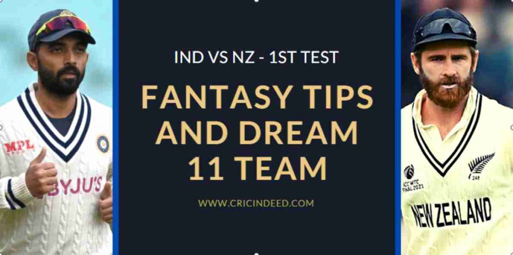 1st Test IND vs NZ Fantasy Predictions