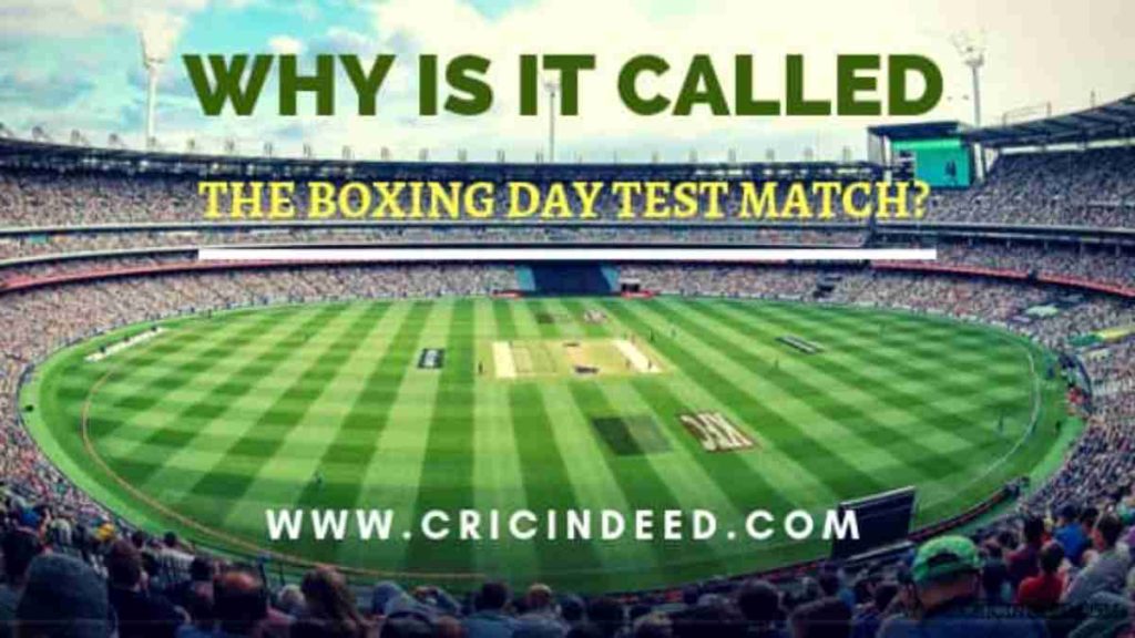 the name reason for boxing day test match