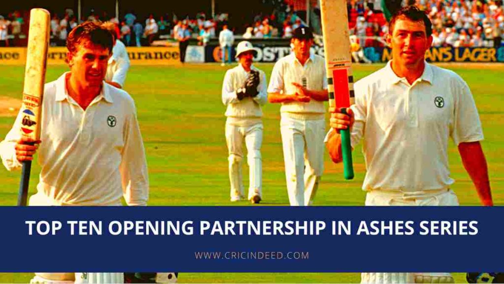 highest opening partnership in ashes