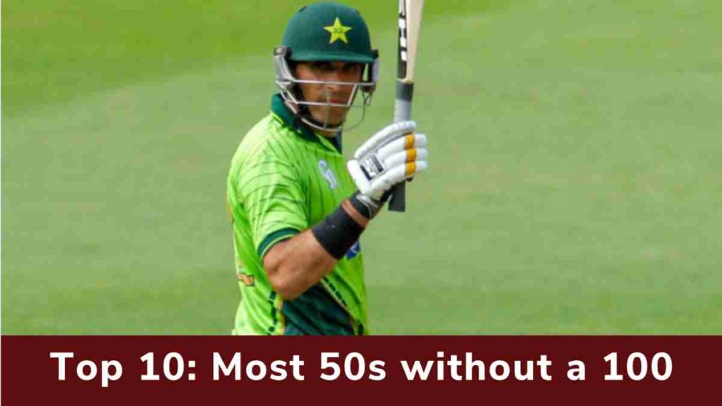most odi 50s without a hundred