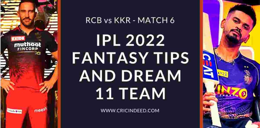 rcb vs kkr dream11 predictions