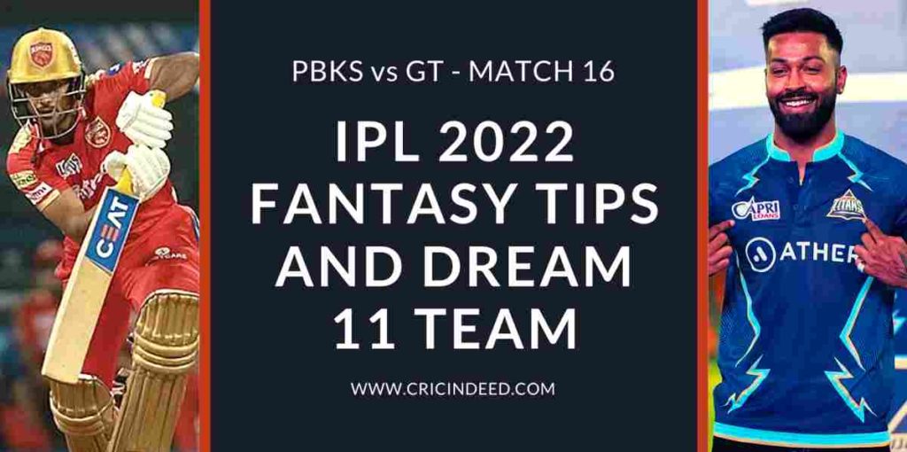 PBKS vs GT Dream11 Predictions