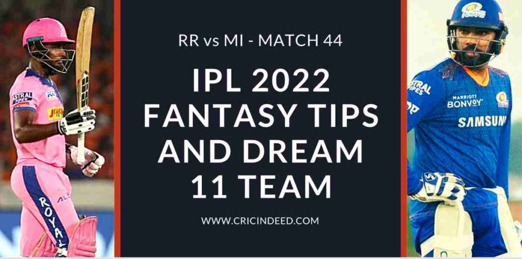 rr vs mi 2022 dream11 predictions
