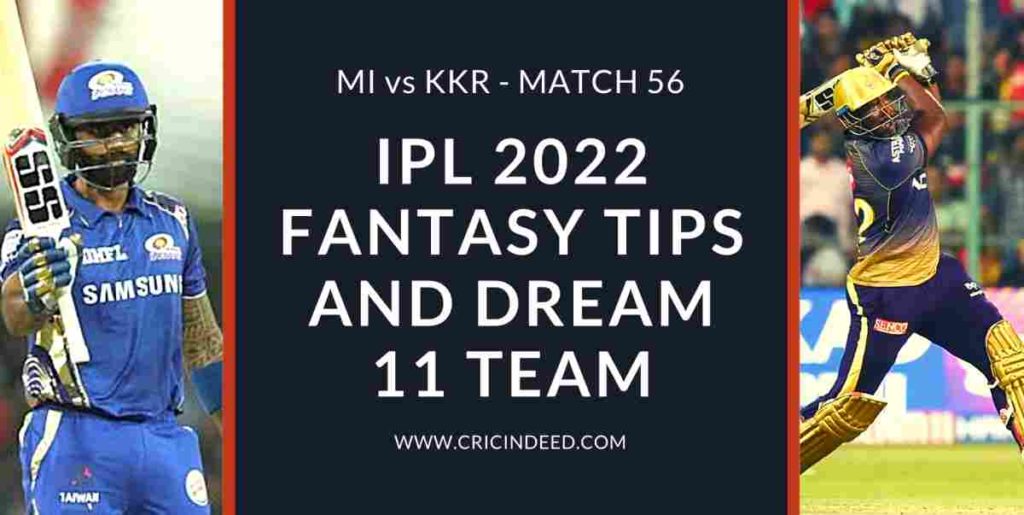 mi vs kkr 2022 dream11 predictions