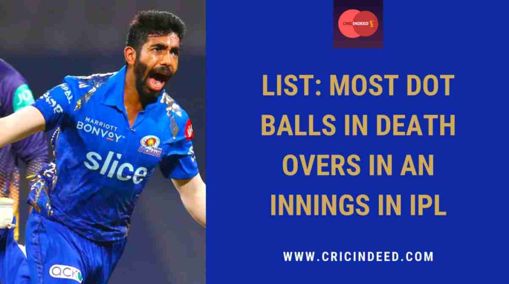 most dot balls in death overs in an innings in ipl