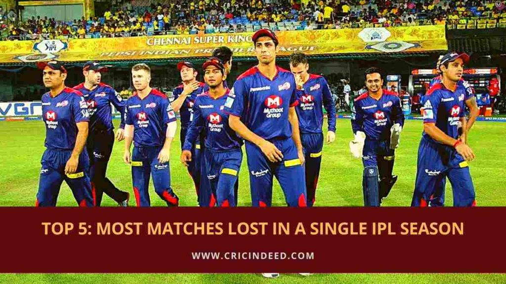 most matches lost in a single ipl season