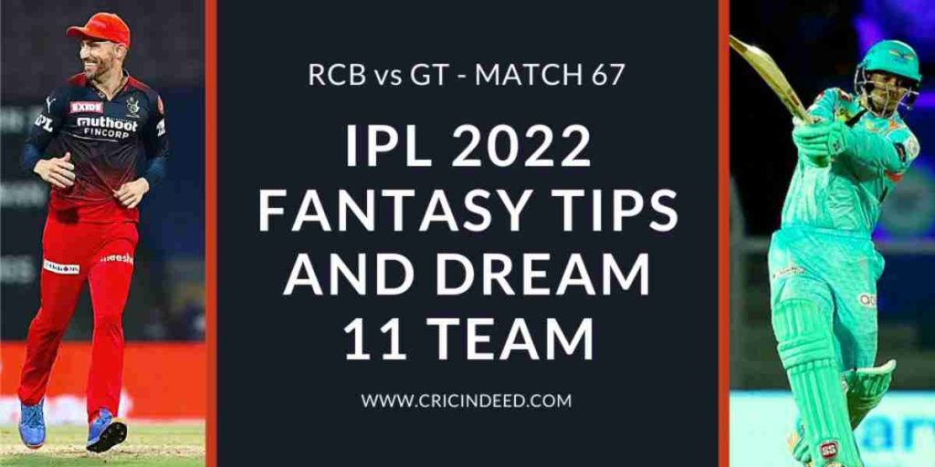 rcb vs gt dream11 predictions