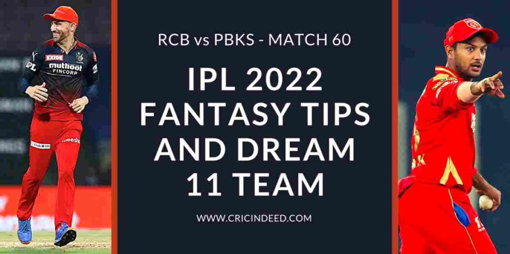 rcb vs pbks ipl 2022 dream11 predictions