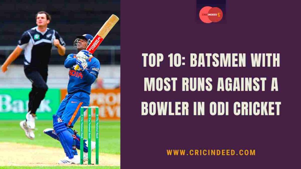 batsman with most runs against a single bowler in odi