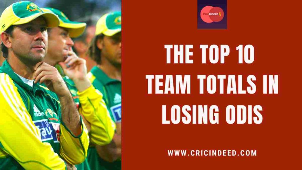 highest odi totals in losing cause