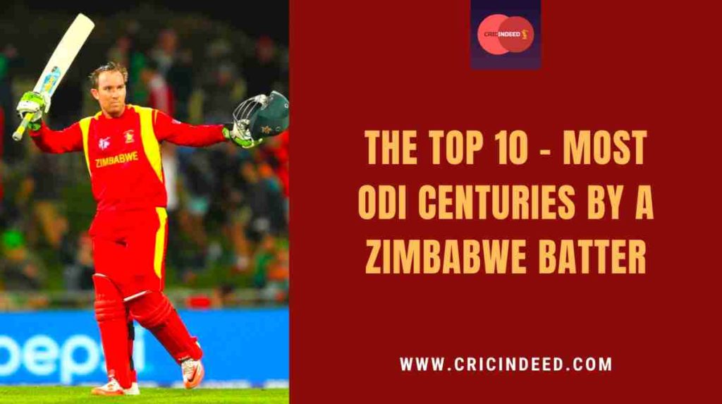 most odi centuries for Zimbabwe