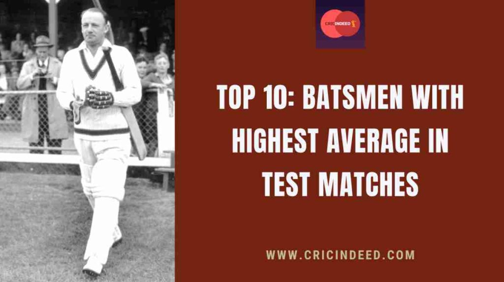 highest batting average in test