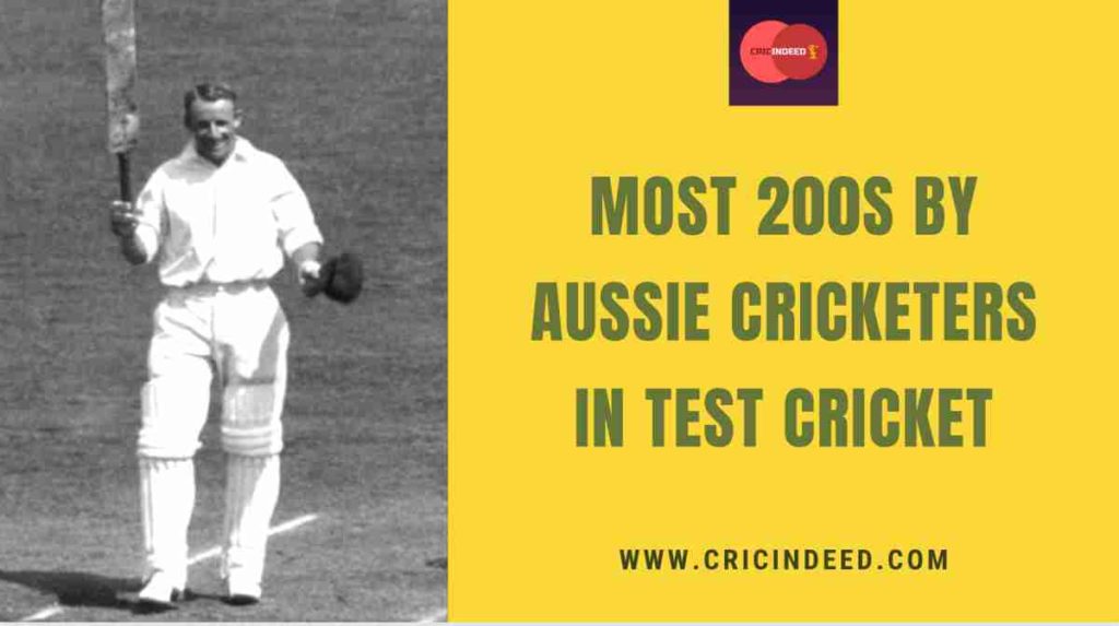 most double centuries by australian cricketers in test cricket