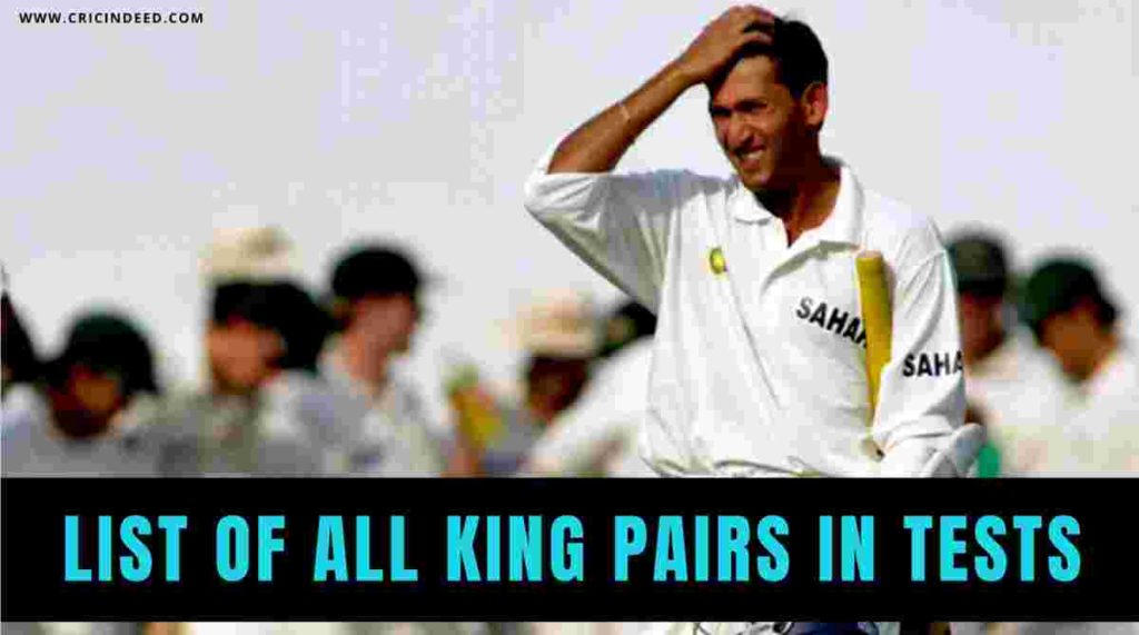 all king pairs in test cricket