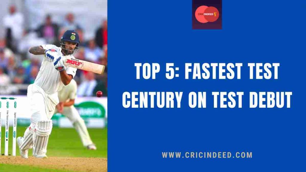 fastest test century on debut