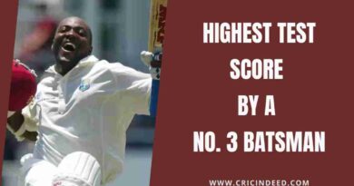 Highest Test Score by a No. 3 Batsman