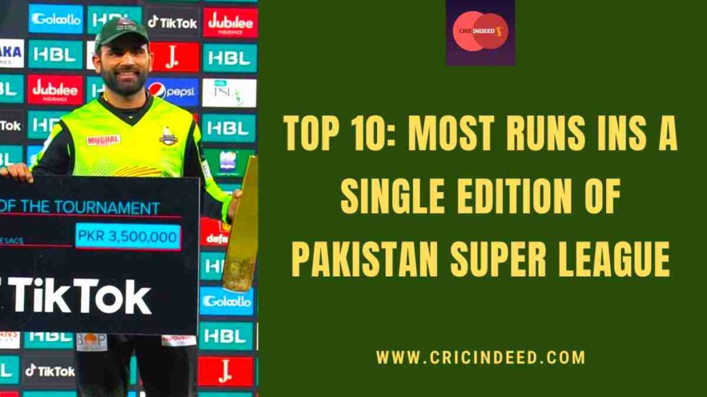 MOST RUNS IN A SINGLE PSL SEASON