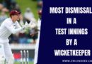 Most Dismissals in a Test Innings by a Wicketkeeper