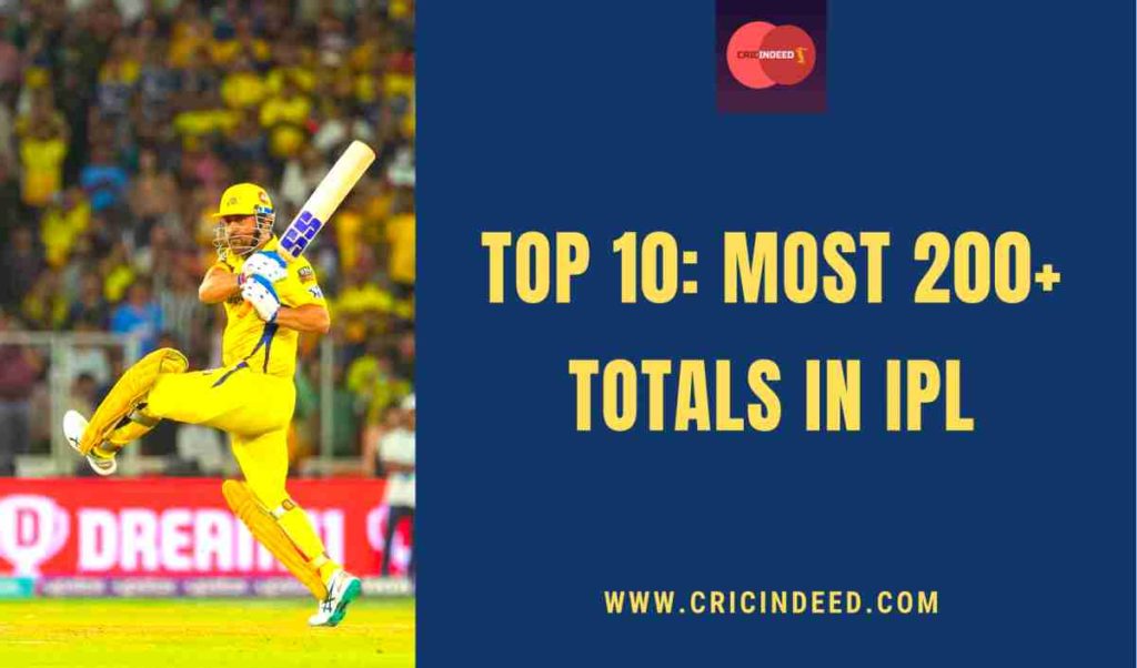 most 200+ totals in ipl by teams